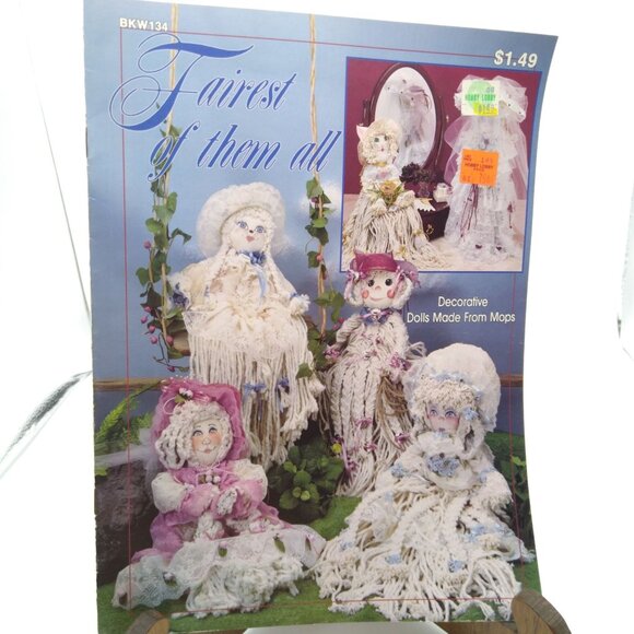 Vintage Doll Craft Patterns, Fairest of Them All, Mop Dolls BKW134, Wang 1990 - Picture 1 of 1